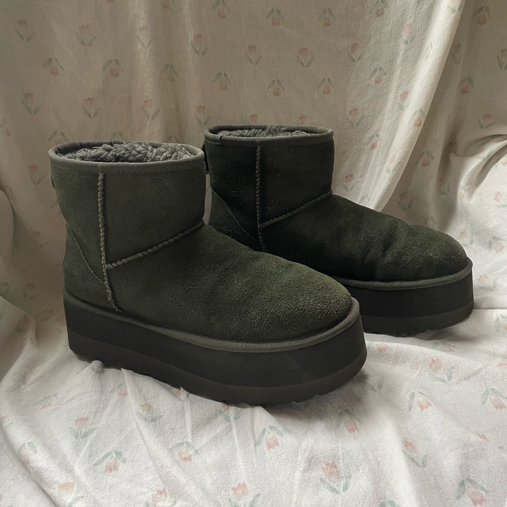 UGG Dark Green Ankle Boots